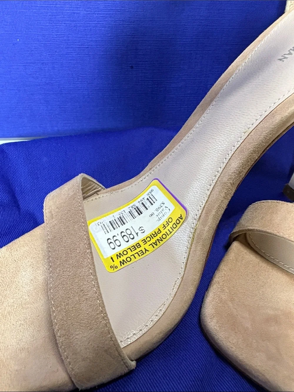 NWT Stuart Weitzman Tan Suede‎ Ankle-Strap Stiletto Sandals 7.5